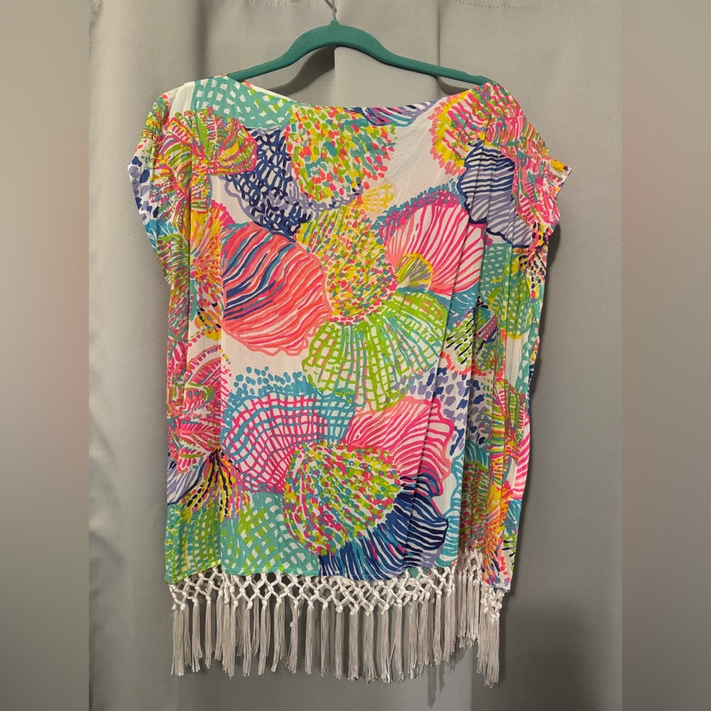 Lilly Pulitzer size M/L tunic top with tassels